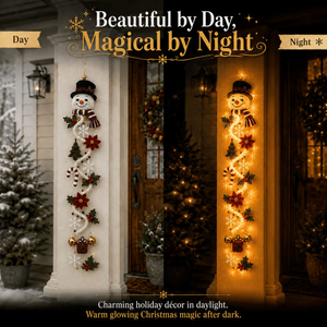 Beautiful by day and magical by night, glowing door hanger detail
