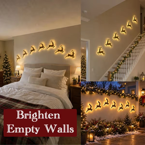 Brighten empty walls with lighted Christmas silhouettes
