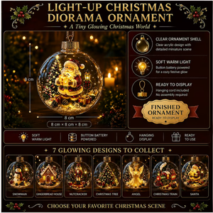 Glowing Christmas Diorama Ornament - Christmas Set (8 Styles), Animal Set (8 Styles), Full Set (16 Styles)
