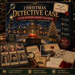 Christmas detective case mystery advent calendar with evidence pieces