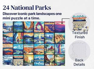 National Parks puzzle artwork with textured finish and back-side index