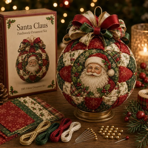 Christmas Patchwork Ornament DIY Kit - detail view