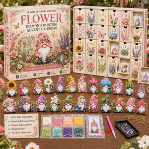 Gnome Surprises Diamond Painting Advent Calendar - Flower