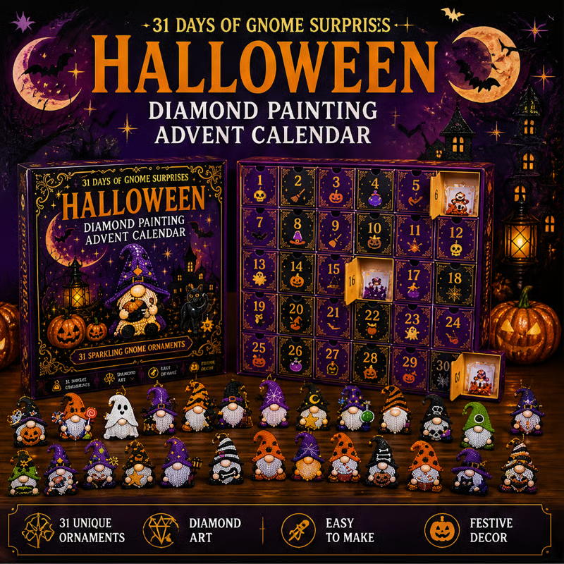 Gnome Surprises Diamond Painting Advent Calendar - Halloween