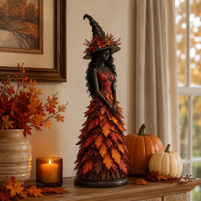 Enchanted Autumn Witch Figurine - Autumn Ember
