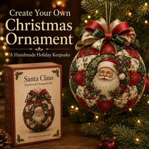 Christmas Patchwork Ornament DIY Kit - Santa Claus