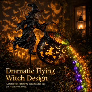 Halloween Witch Cauldron Garden Light - Buy 2