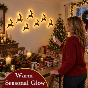 Seasonal glow from the LED Christmas wall decoration