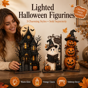 Lighted Halloween Figurine Collection - detail view