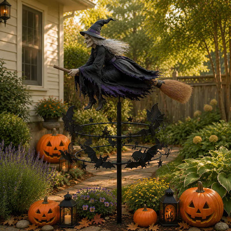 Enchanted Witch Garden Wind Spinner - detail view