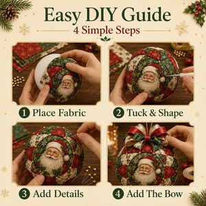 Christmas Patchwork Ornament DIY Kit - detail view