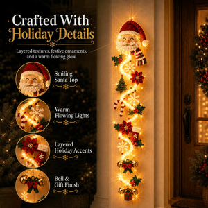 Holiday details, layered textures and festive ornaments with a warm glow