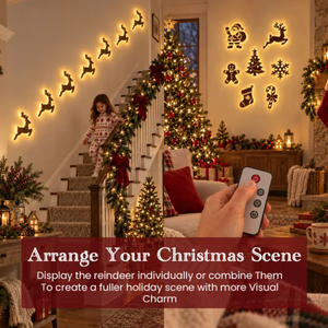 Arrange your Christmas scene by combining several wall decorations