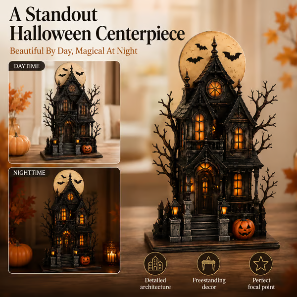 Lighted Halloween Figurine Collection - detail view