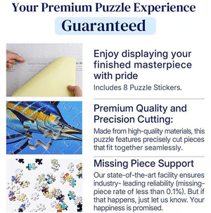 Premium puzzle quality and precision cutting details