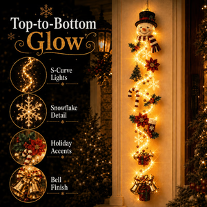 Top to bottom S-curve lights, snowflake detail and bell finish