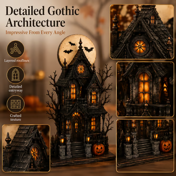Lighted Halloween Figurine Collection - detail view