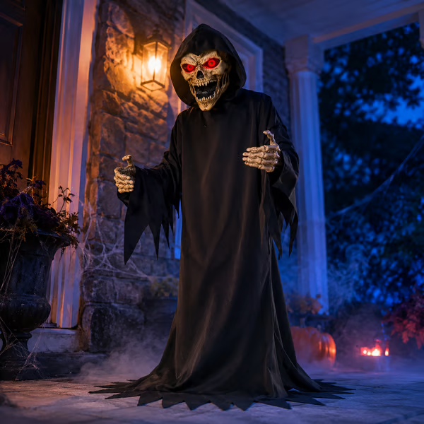 Screaming Reaper Pop-Up Animatronic - detail view