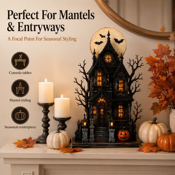 Lighted Halloween Figurine Collection - detail view