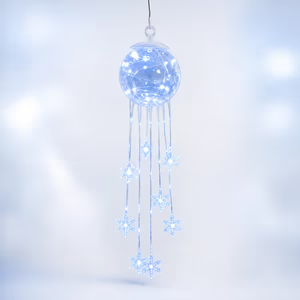 Winter magic snowflake ornament ready to hang straight out of the box