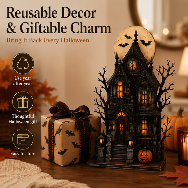 Lighted Halloween Figurine Collection - detail view