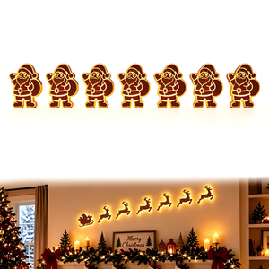 Santa Claus lighted Christmas wall decoration