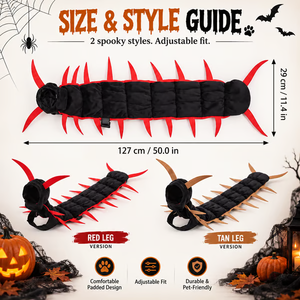 Size and style guide for the red leg and gold leg versions