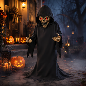 Screaming Reaper Pop-Up Animatronic - detail view