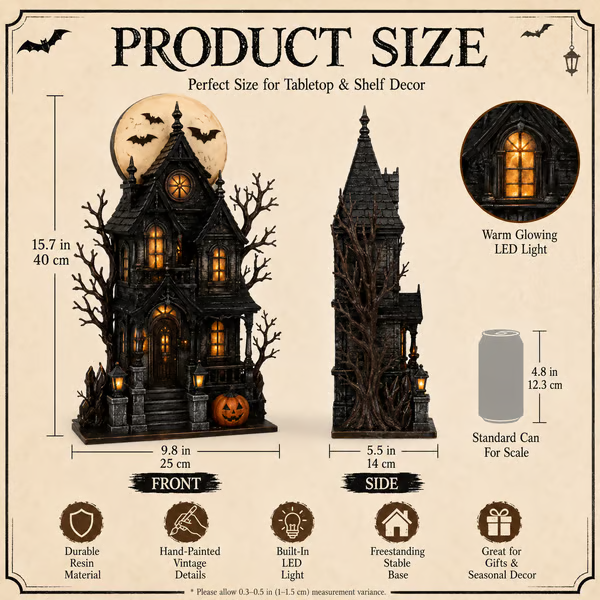 Lighted Halloween Figurine Collection - detail view