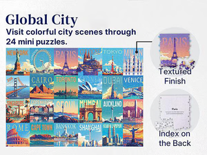 Global City Tour artwork with textured finish and indexed back
