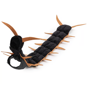 Gold leg version of the 3D padded centipede cat costume