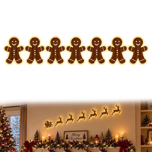 Gingerbread man lighted Christmas wall decoration